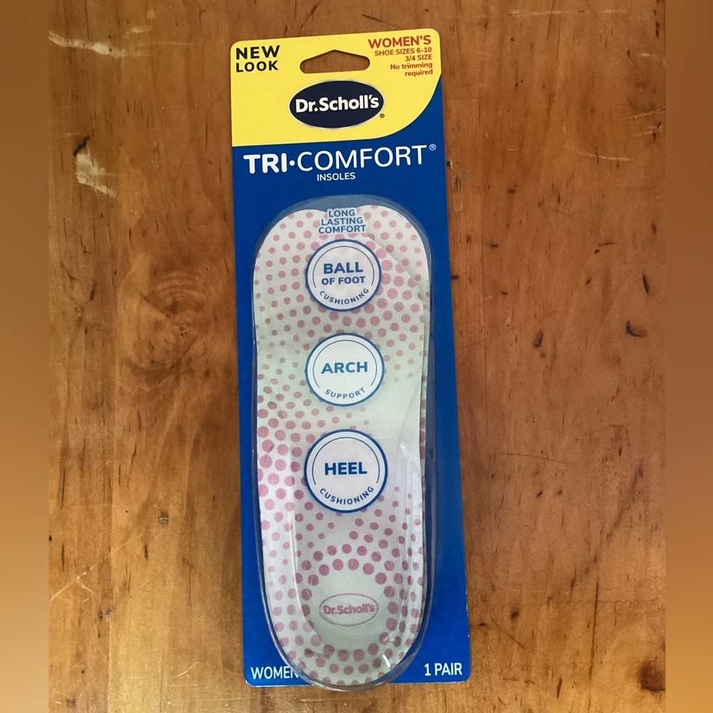 NEW Women Dr. Scholl's Tri-Comfort Insoles ball heel cushioning arch support